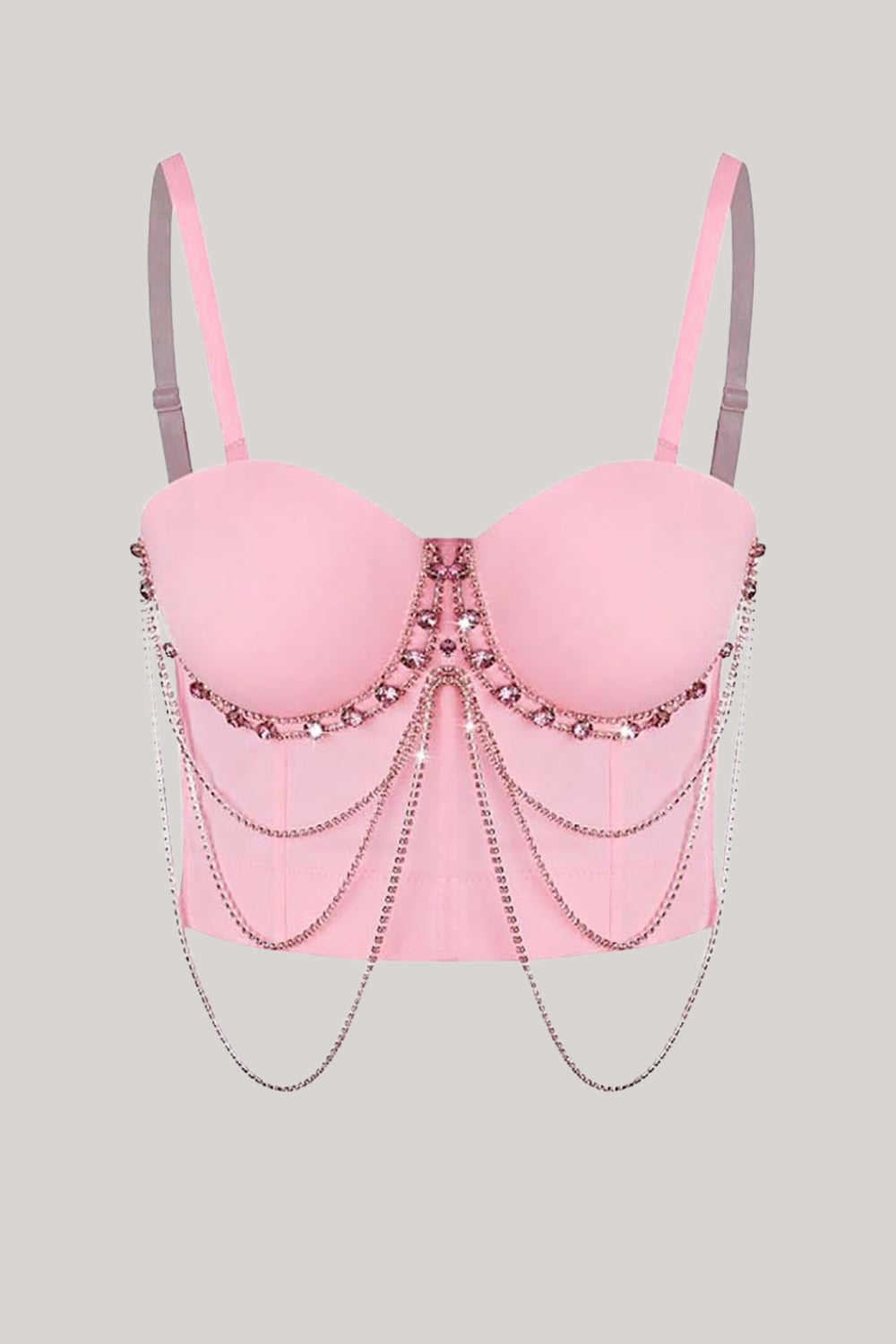 Sparkly Black Beading Corset Bustier Top