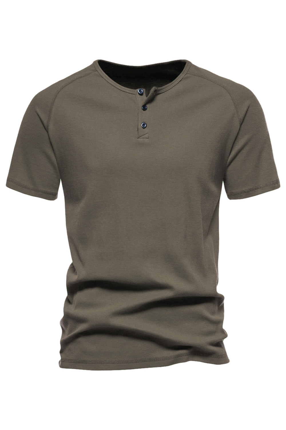 Black Cotton Crewneck Short Sleeves Men's Polo Short