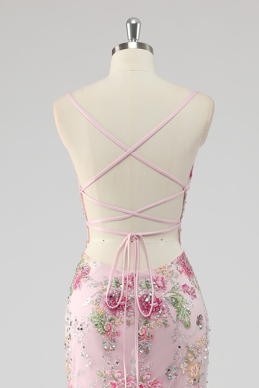 Sequins Mermaid Spaghetti Straps Black Prom Dress with Appliques