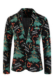 Dark Green 3-Piece Men's Suit for Christmas Party