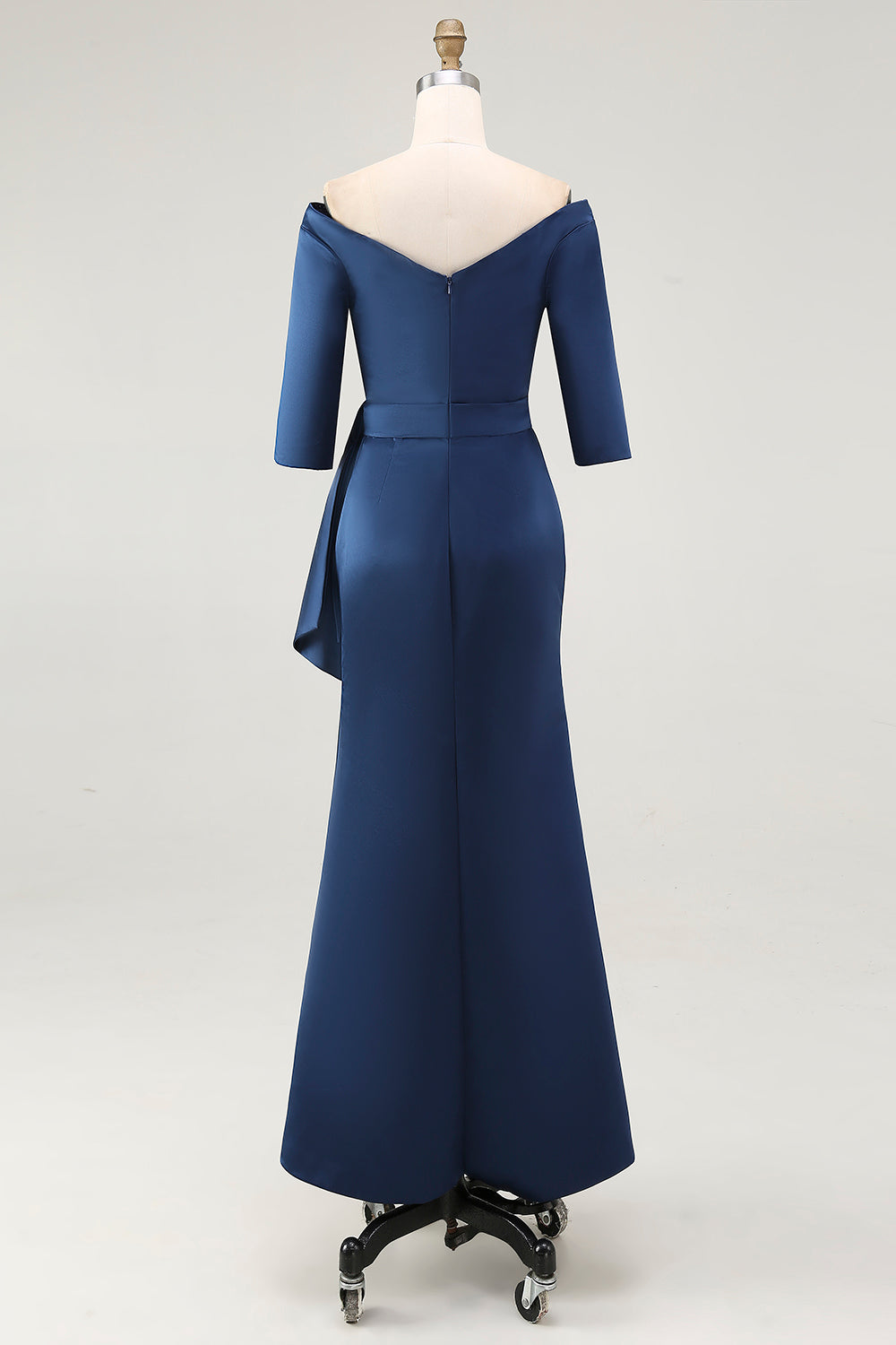 Navy Mermaid Strapless Mother of The Bride Dress