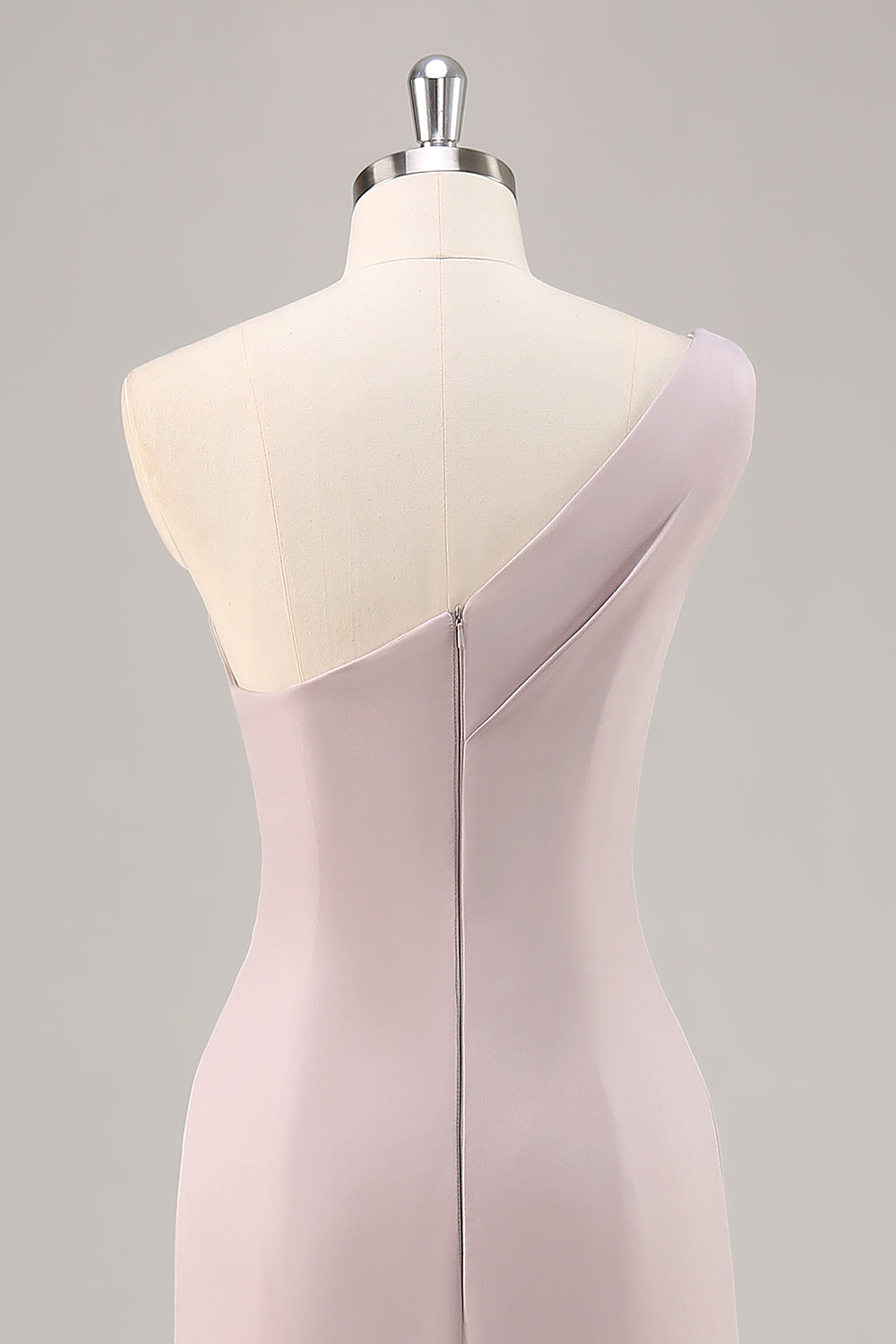 Khaki Mermaid One Shoulder Long Formal Dress