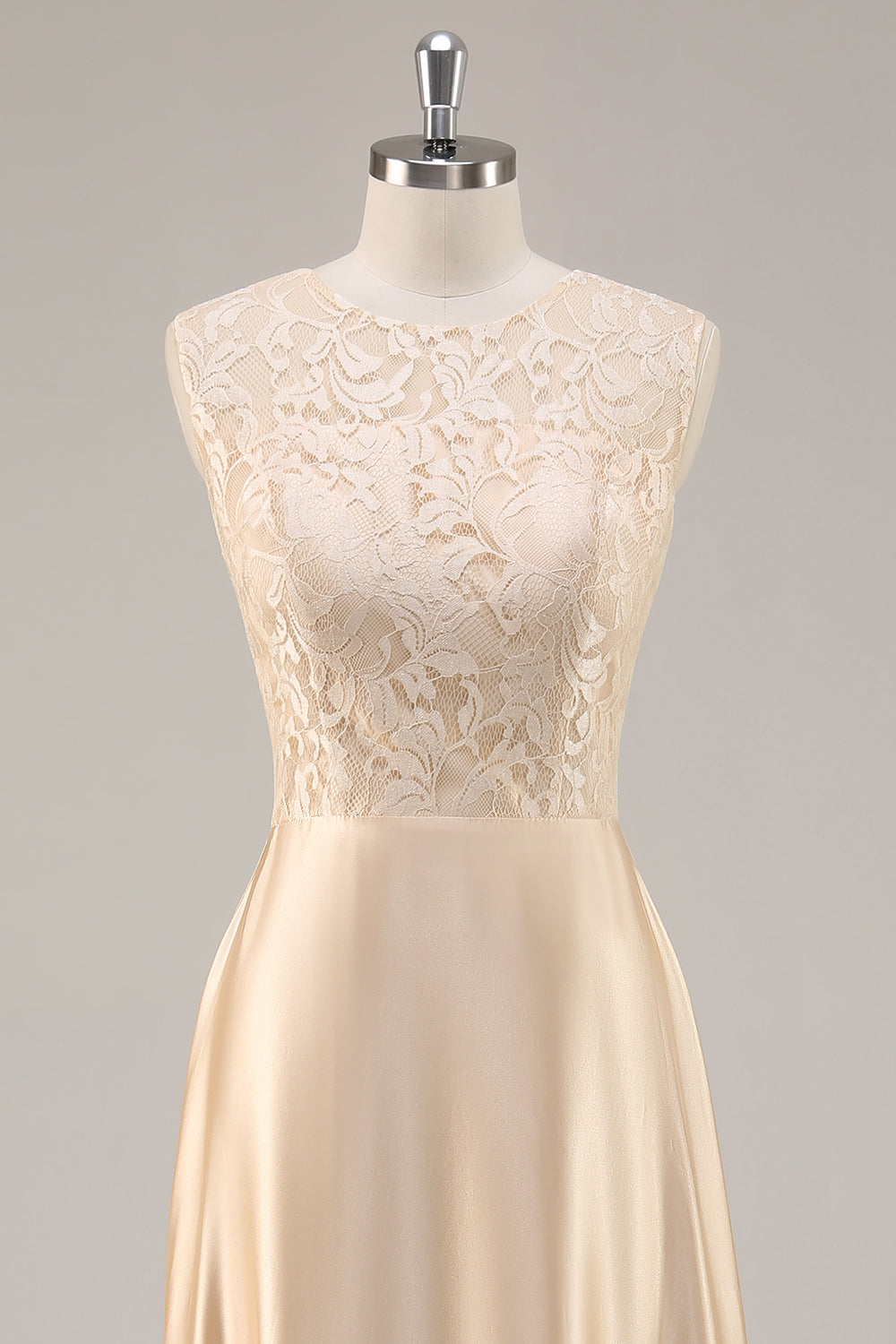 Champagne A-Line Satin 2-Piece Mother of the Bride Dress