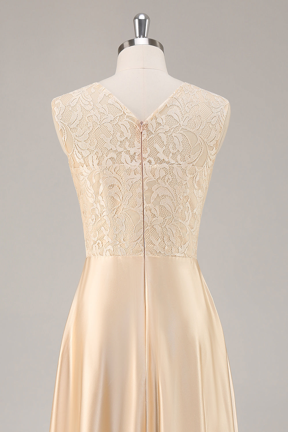Champagne A-Line Satin 2-Piece Mother of the Bride Dress