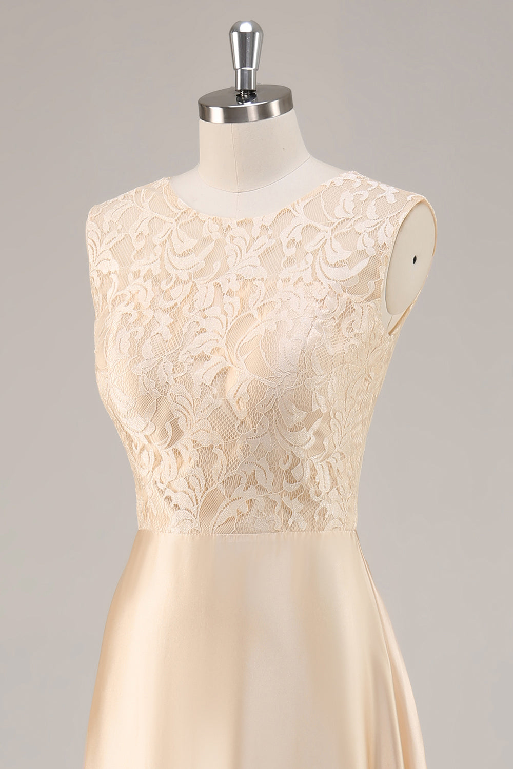 Champagne A-Line Satin 2-Piece Mother of the Bride Dress