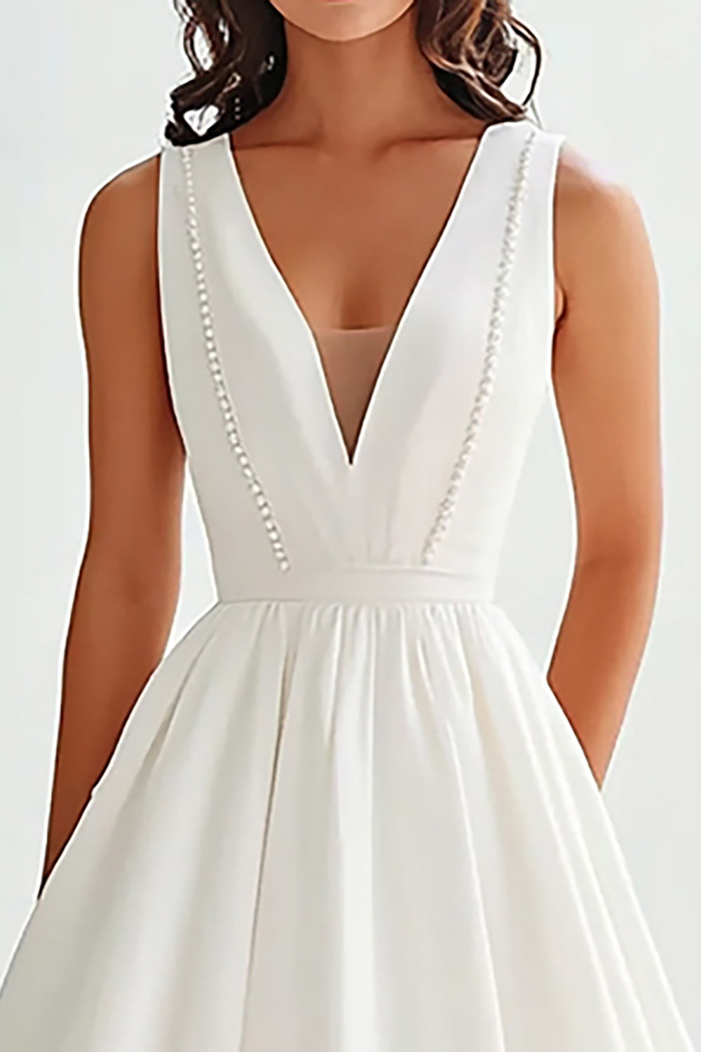 Matte Satin A Line Sleeveless Long Graduation Dress