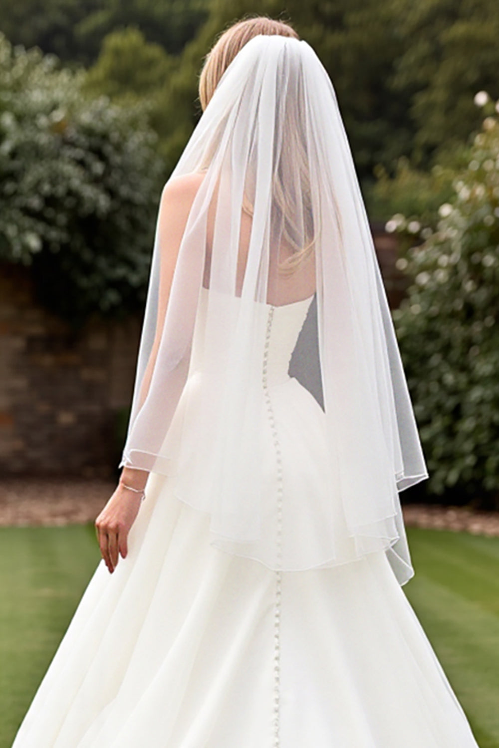 Stretch Satin Organza Ivory A Line Strapless Wedding Dress