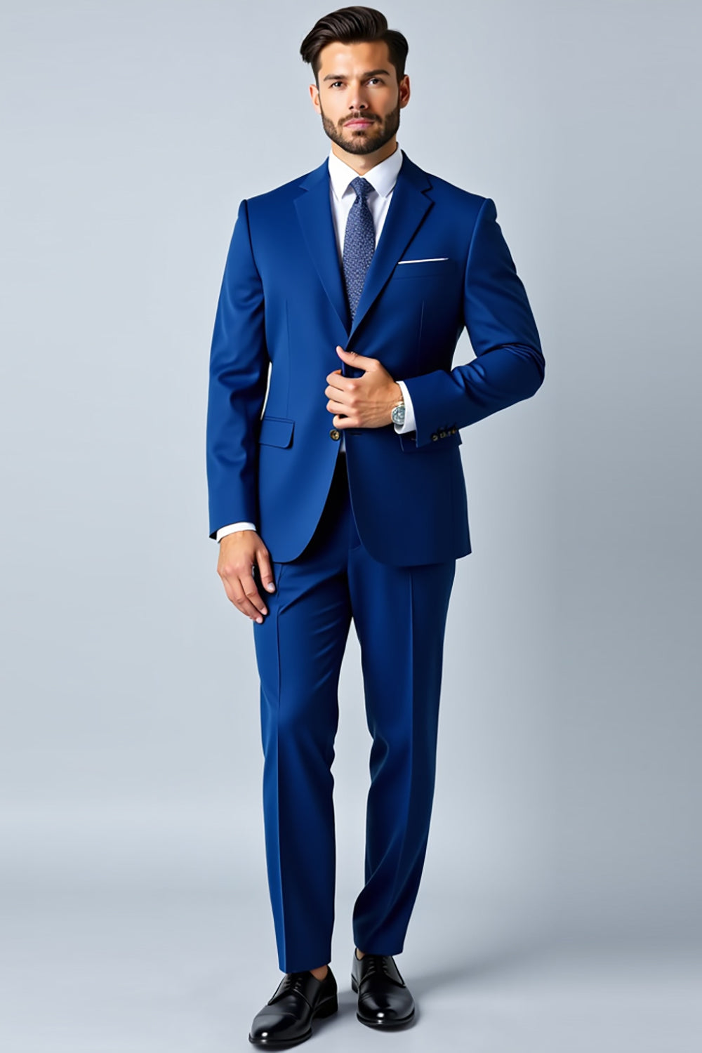 Royal Blue Shawl Lapel Slim Fit 2 pieces Men's Suit