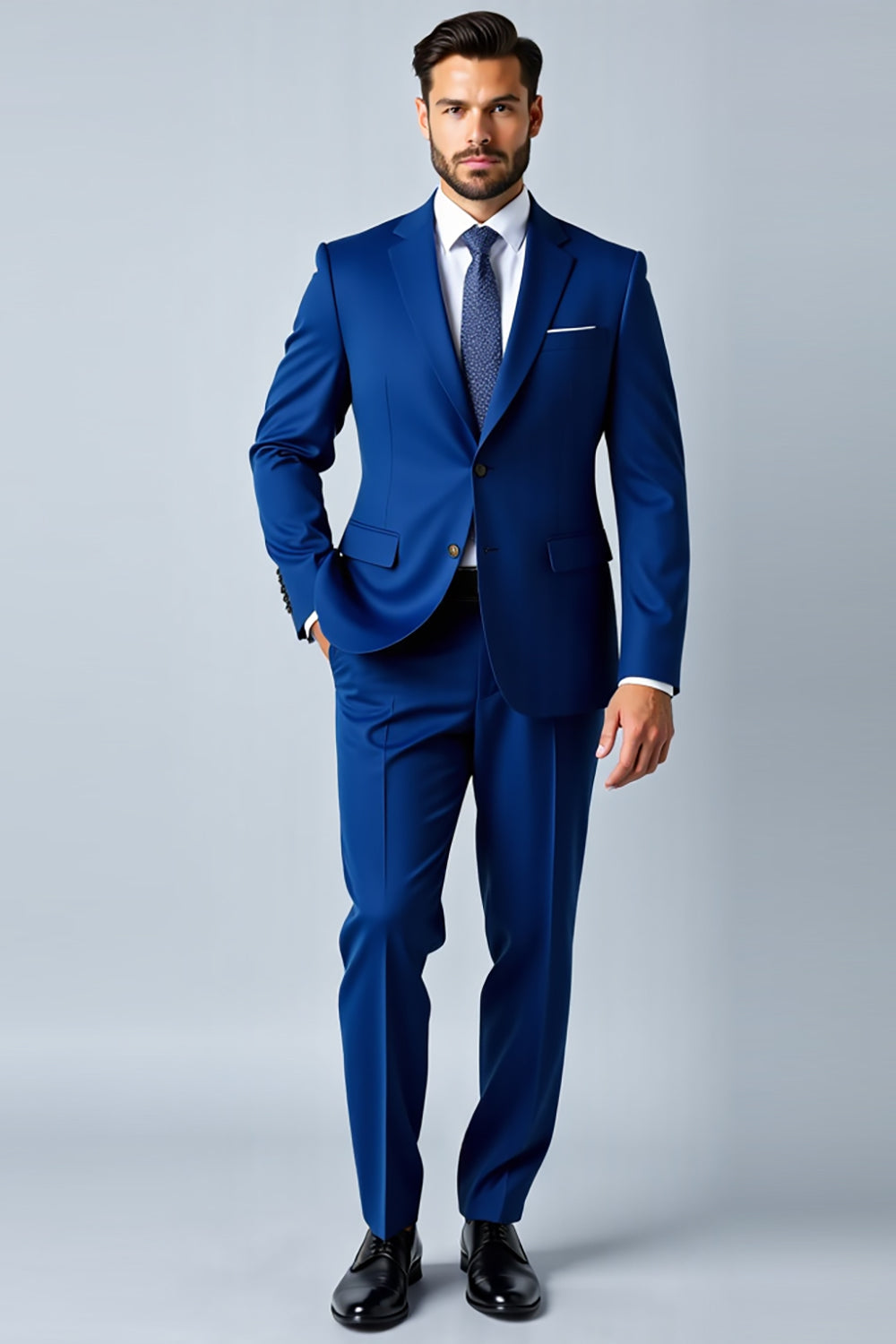 Royal Blue Shawl Lapel Slim Fit 2 pieces Men's Suit