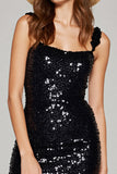 Sparkly Black Bodycon Short Prom Dress