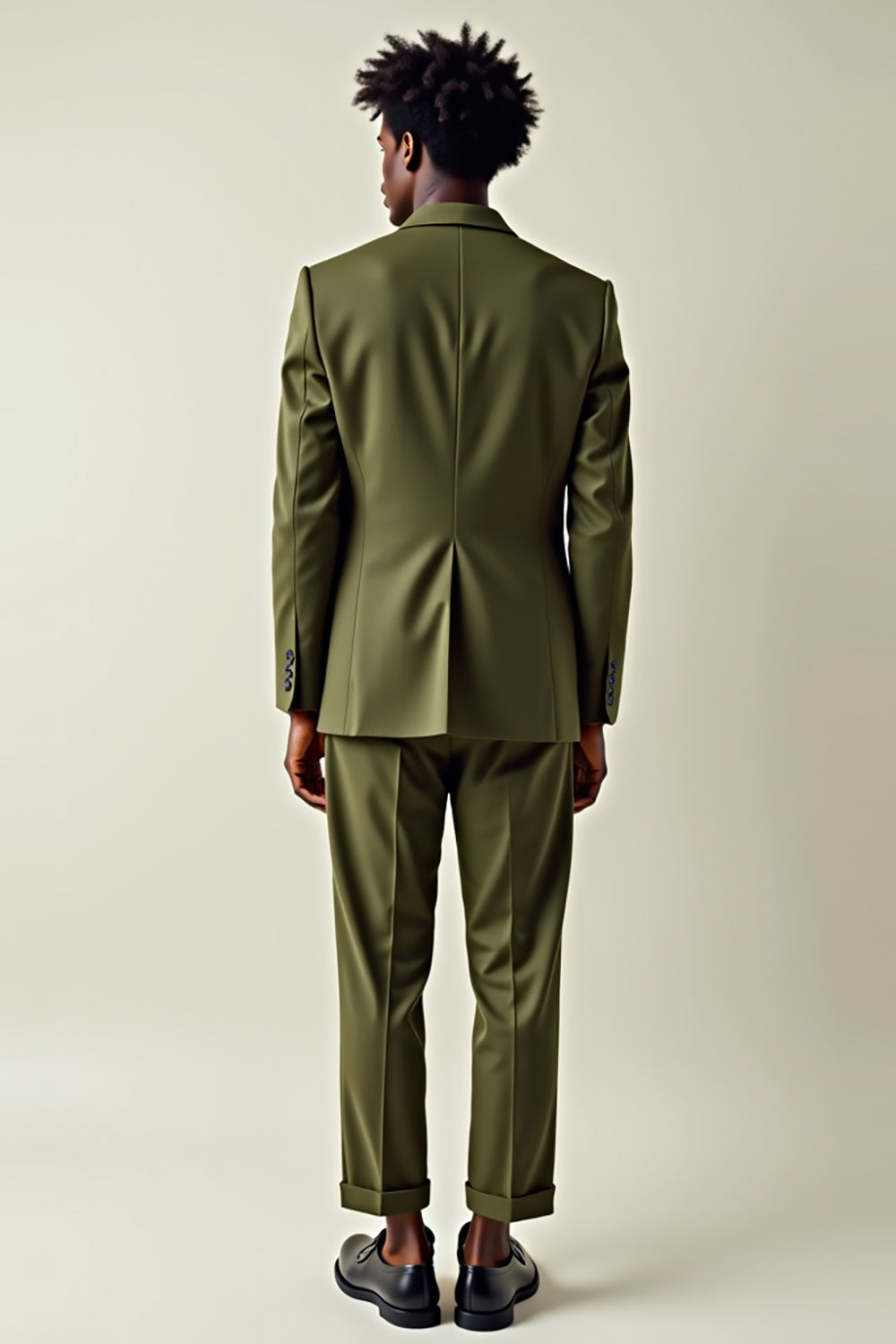 Dark Green Notched Lapel 2 Piece Homecoming Suits