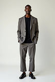 Grey 2 Piece Notched Lapel Men's Suits