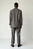 Grey 2 Piece Notched Lapel Men's Suits