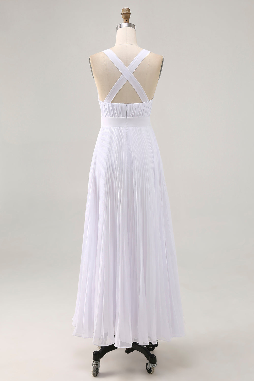 White Chiffon Long Summer Dress