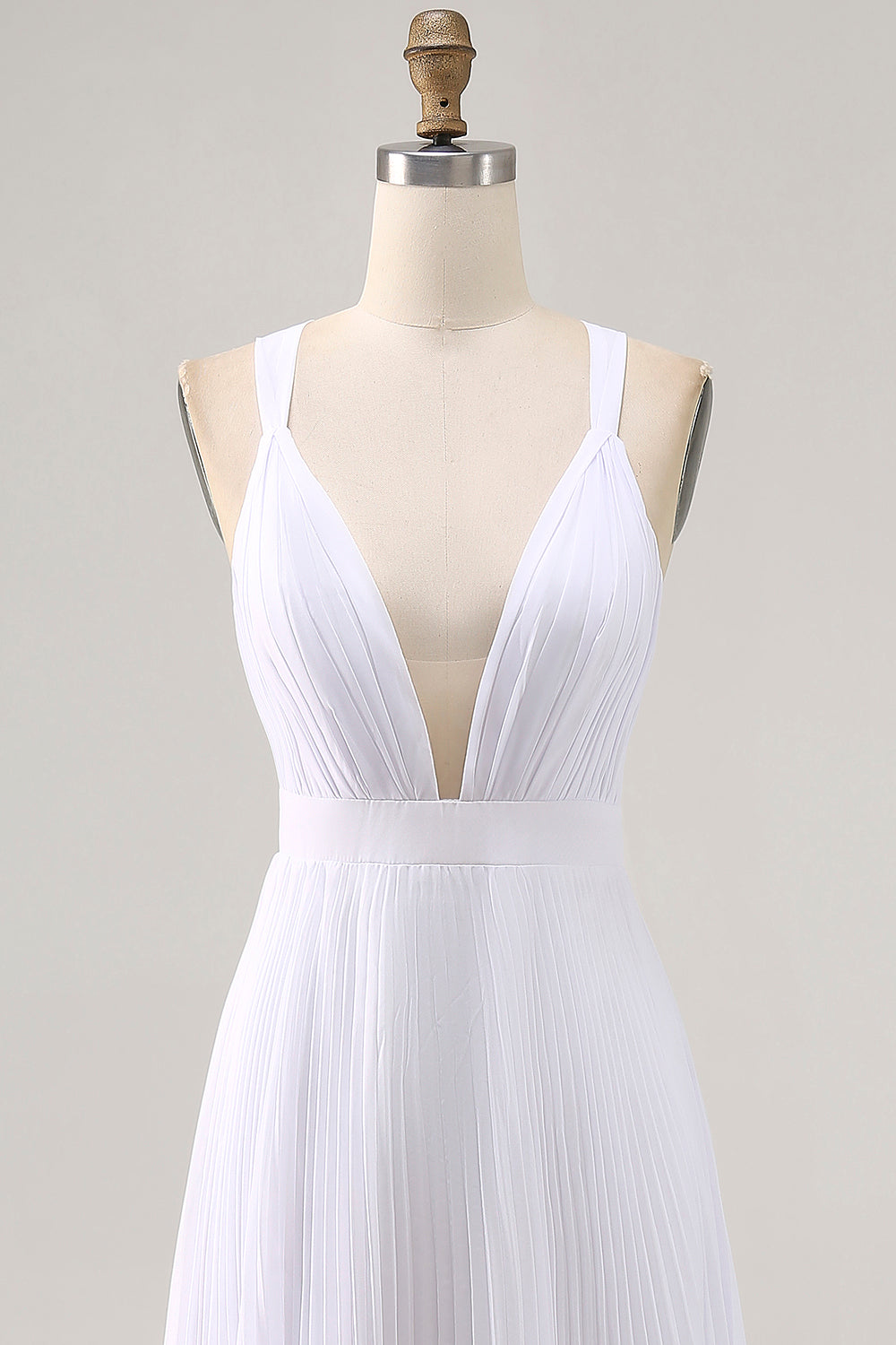 White Chiffon Long Summer Dress