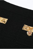 Black 2 Piece Women Suits with Rhinestones