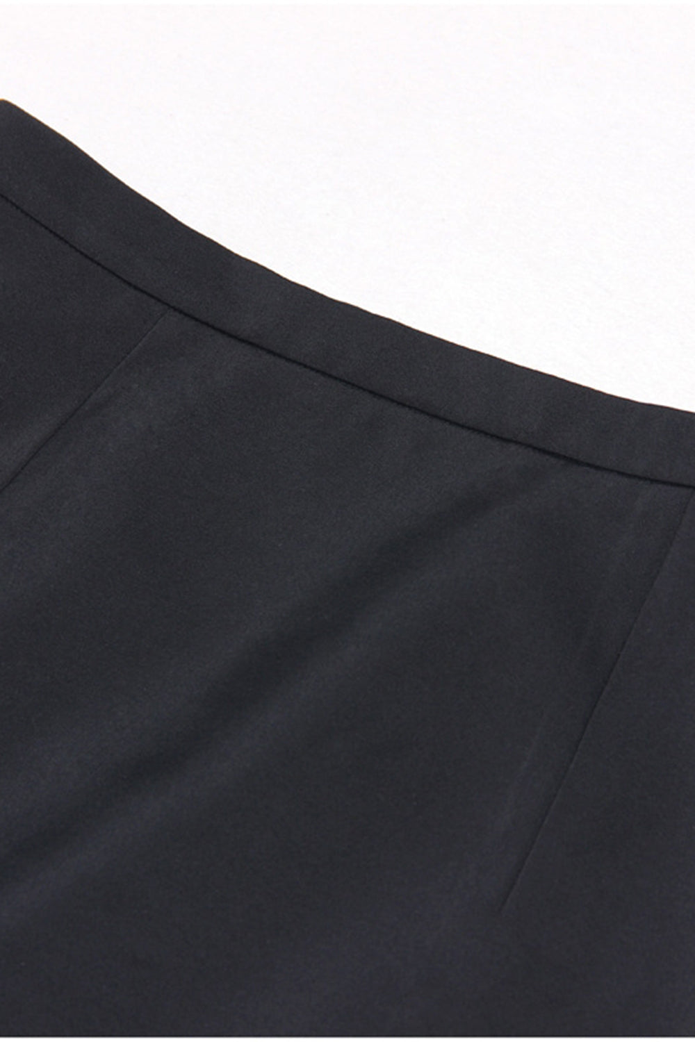 Black 2 Piece Peak Lapel Short Women Prom Suits with Feather