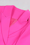 Black 2 Piece Peak Lapel Short Women Prom Suits with Feather