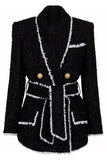 White 2-Piece Shawl Lapel Double Breasted Women Prom Suits