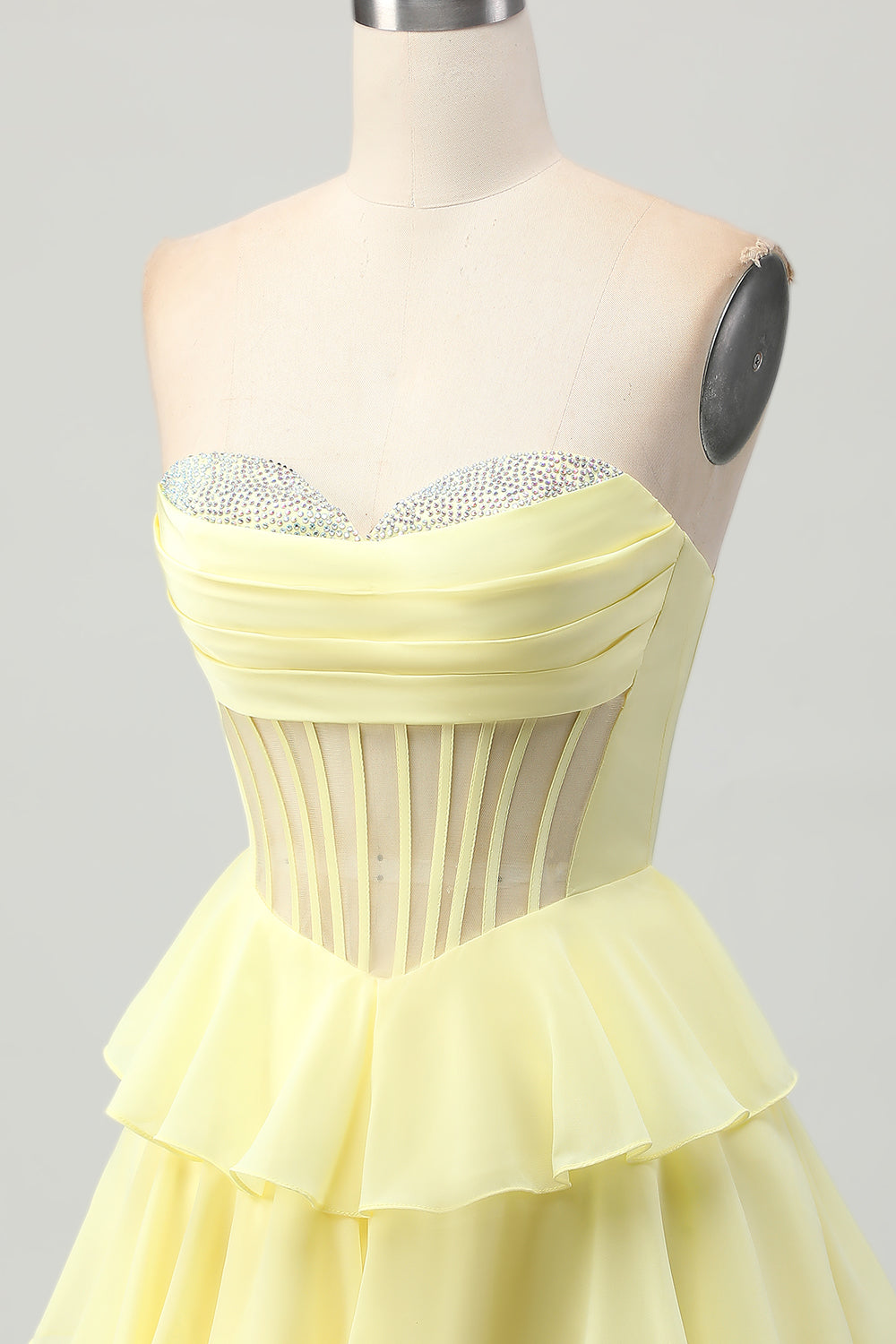 Green A Line Sweetheart Corset Short Prom Dress with Beading