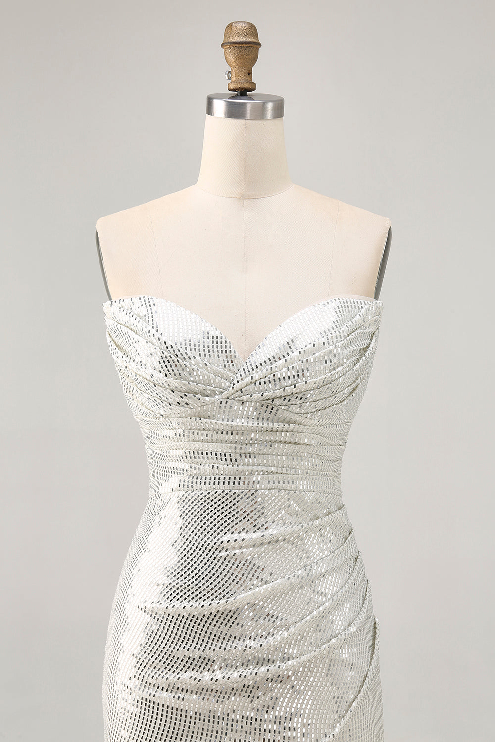 Sparkly Black Strapless Tight Short Cocktail Dress with Sequins