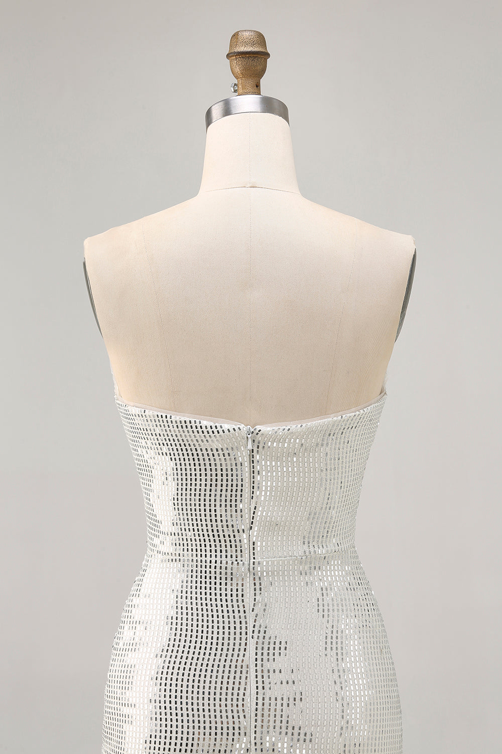 Sparkly Black Strapless Tight Short Cocktail Dress with Sequins