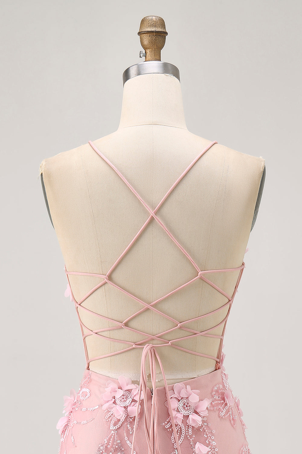 Blue Corset Sequins Floral Bodycon Cocktail Dress