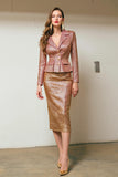 Sparkly Sunset 2 Piece Notched Lapel Work Blazer Dress