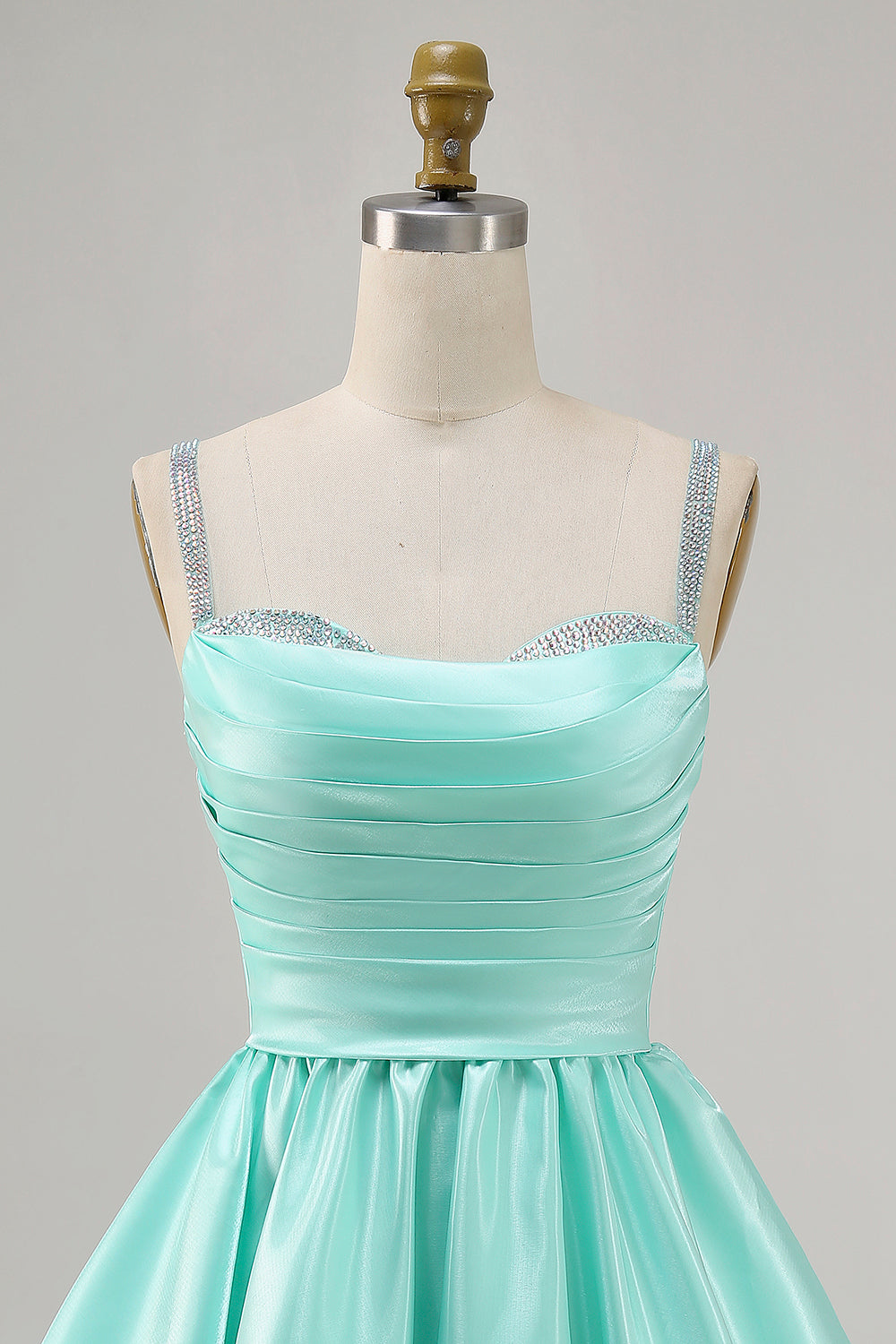 Fuchsia Satin A Line Short Cocktail Dress with Beading