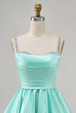 Fuchsia Satin A Line Short Cocktail Dress with Beading