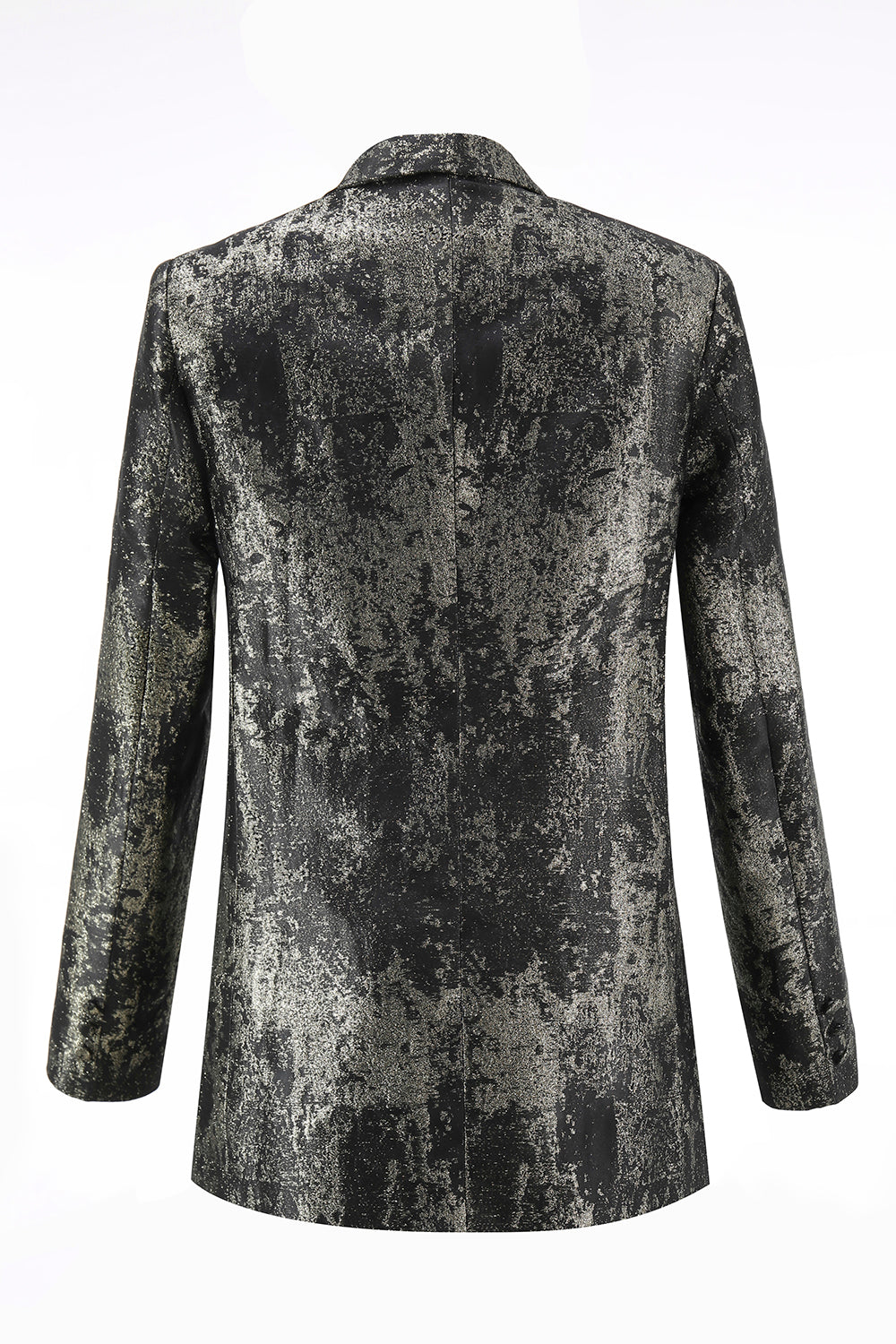 Black and Gold 2 Piece Peak Lapel Double Breasted Women's Prom Suit