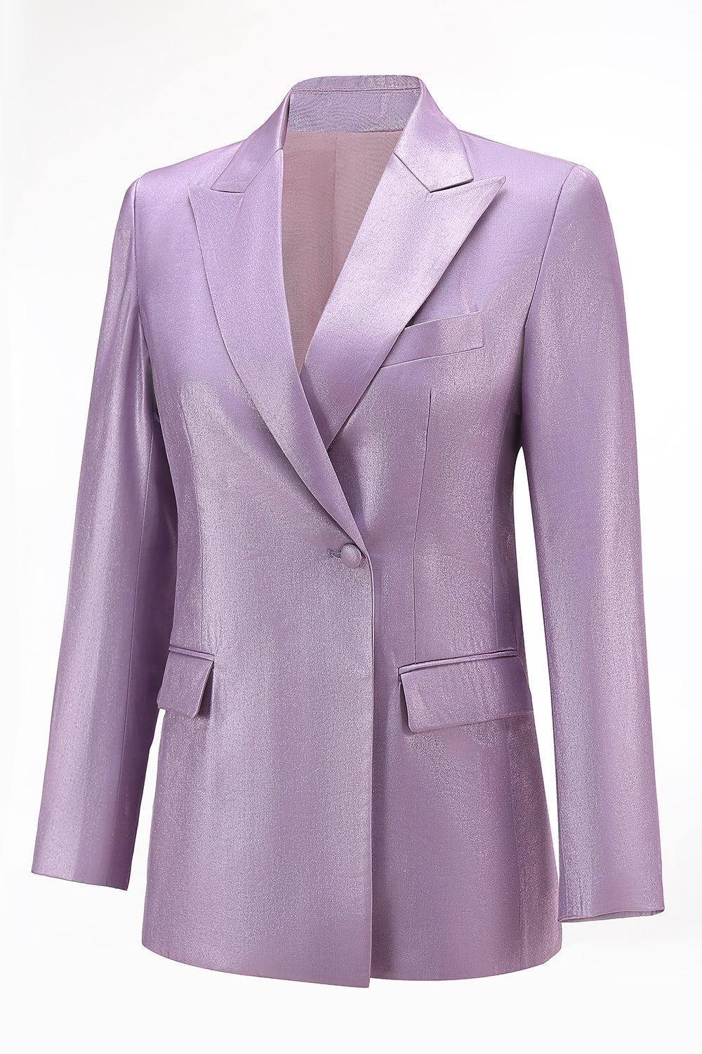 Purple Peak Lapel One Button 2-piece Women Suits