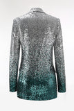 Sparkly Silver Sequins 2-piece Women Suits