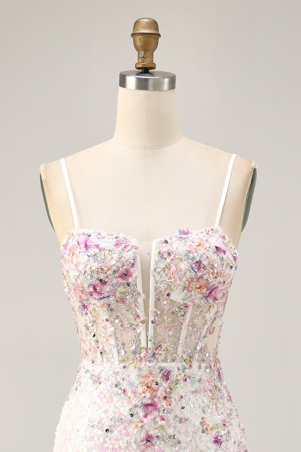 Sparkly Black Pink Flower Bodycon Corset Cocktail Dress with Sequins