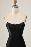 Black Corset Bodycon Cut Out Beaded Cocktail Dress