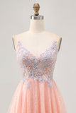 Blush A Line Sequins Appliqued Short Cocktail Dress