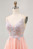 Blush A Line Sequins Appliqued Short Cocktail Dress