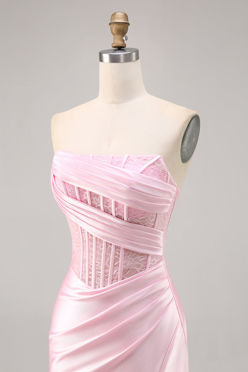 Corset Strapless Bodycon Lace Black Cocktail Dress