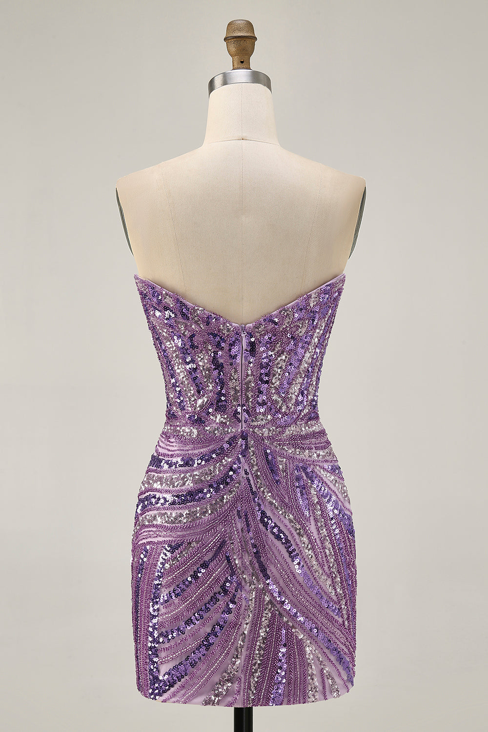 Sparkly Strapless Royal Blue Sequins Tight Cocktail Dress