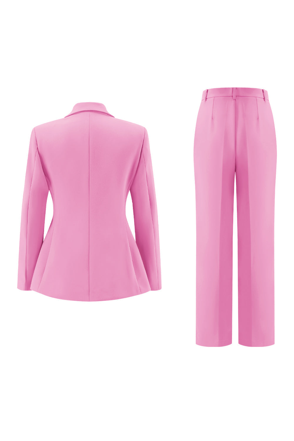 Fuchsia Peak Lapel 2-piece Women Suits with Buttons