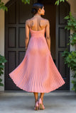 Sunset A-Line Chiffon Pleated Long Bridesmaid Dress