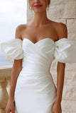 Ivory Bodycon Sweetheart Neck Mini Engagement Dress