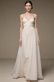 Strapless A Line Ivory Long Evening Dress