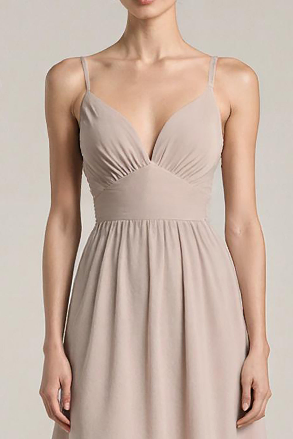 Light Pink Satin Sheath Spaghetti Straps Long Prom Dress