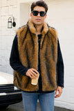 Light Grey Faux Fur Winter Men's Vest