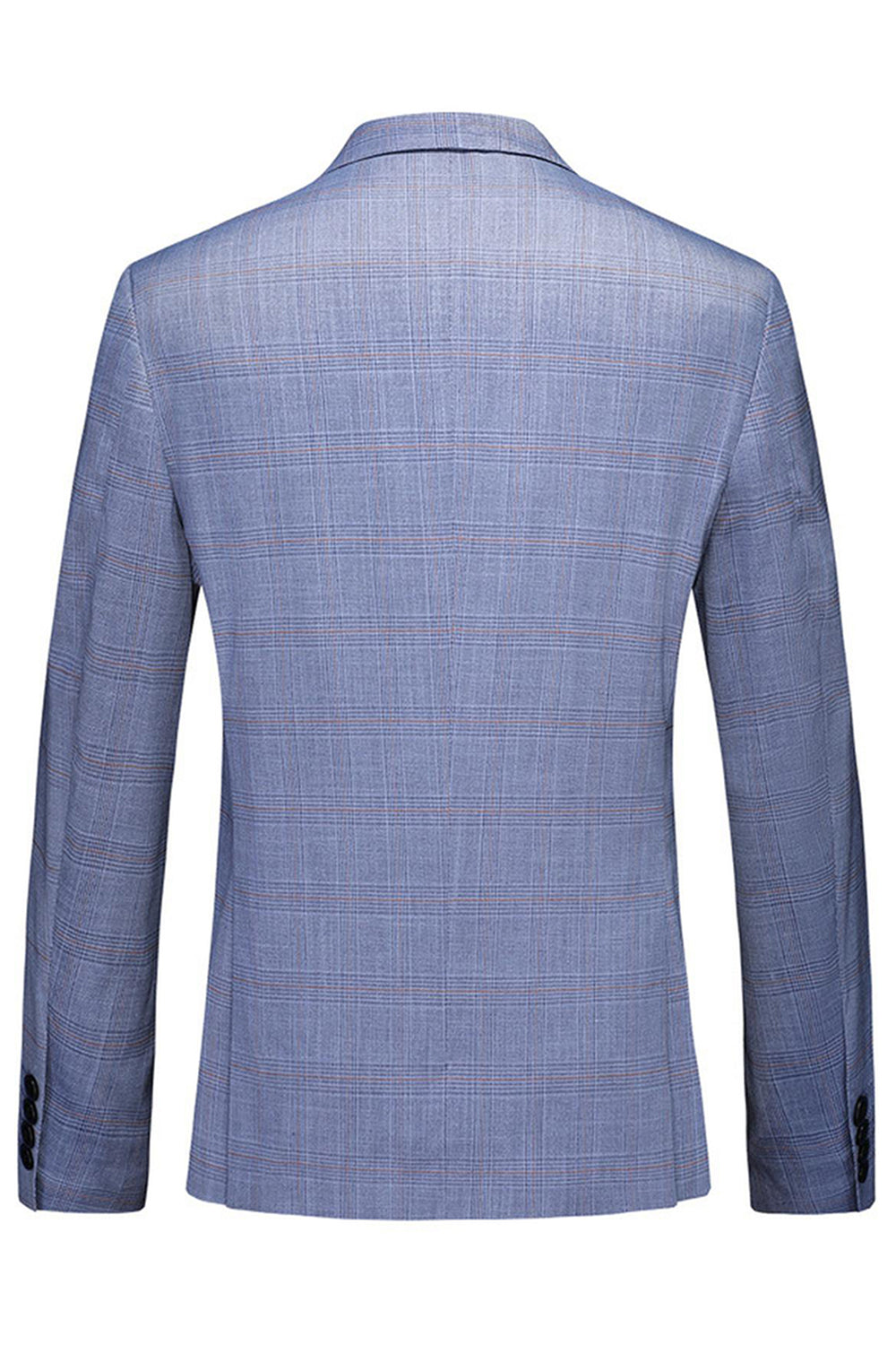 Blue Notched Lapel 3 Pieces Men's Formal Suits