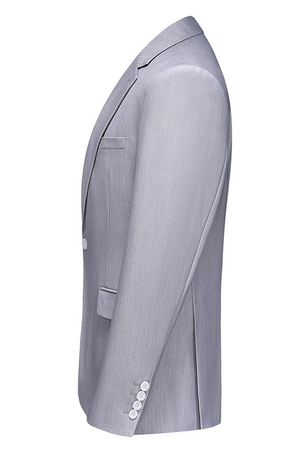 Light Grey 3 Pieces Notched Lapel Men's Formal Suits
