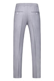 Light Grey 3 Pieces Notched Lapel Men's Formal Suits