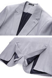 Light Grey 3 Pieces Notched Lapel Men's Formal Suits
