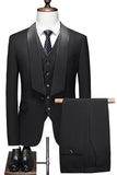 White 3 Pieces Shawl Lapel Men's Wedding Suits